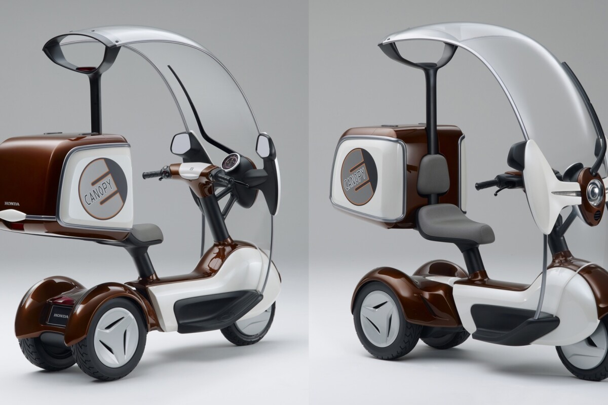 Scooter Elétrica 3 Rodas para Entregas: Honda Gyro Canopy E BR 6 Scooter Elétrica da Honda Possui Para-Brisa e 3 Rodas