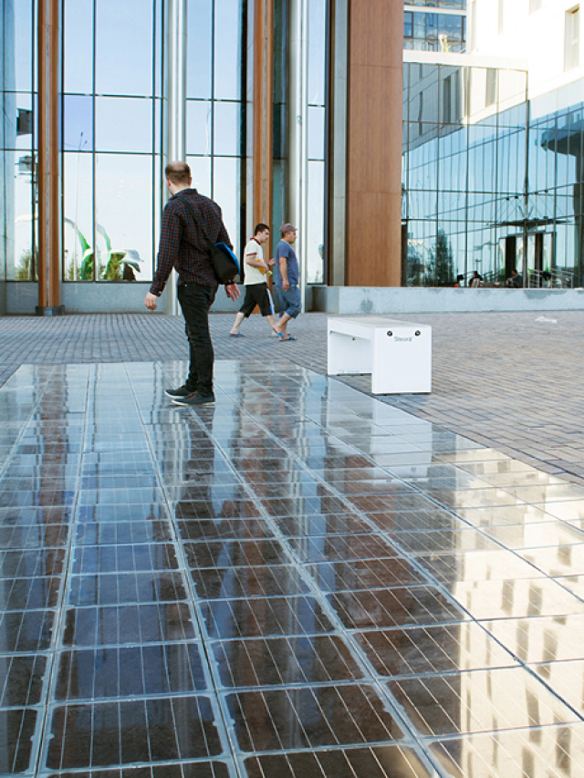Pavimento Feito De Plástico Reciclado Gera Energia Solar na Hungria