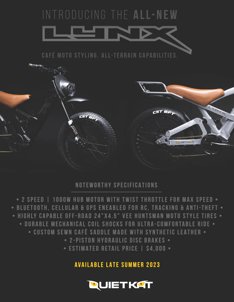 Conheça a QuietKat Lynx Uma Bicicleta Elétrica Robusta Inspirada em Motos 3 Mobilidade, noticias