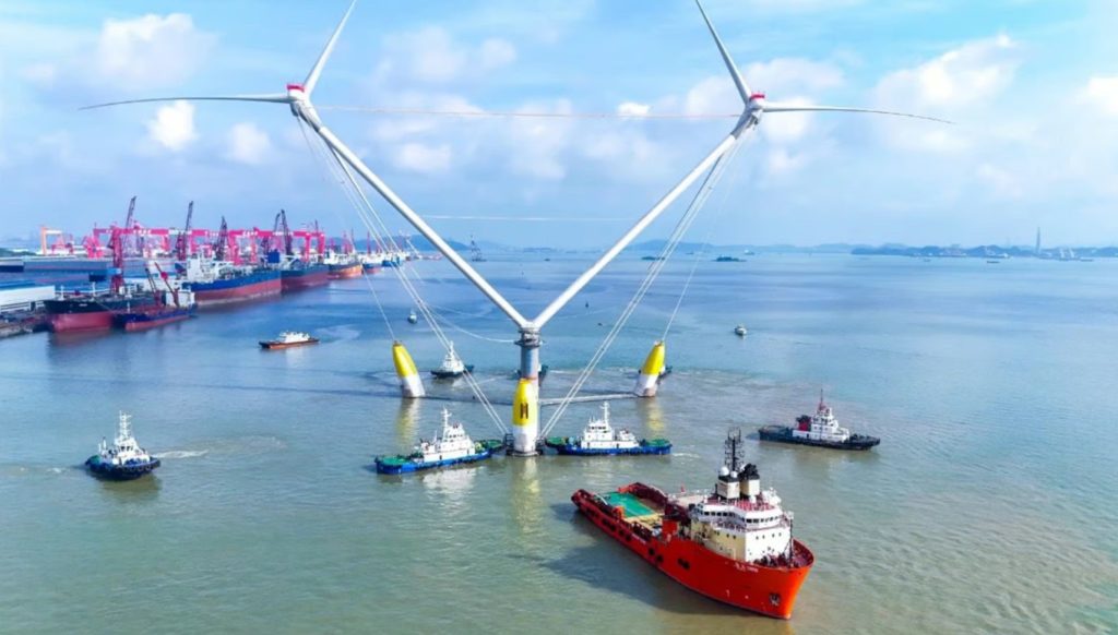 ocean x turbina eólica flutuante