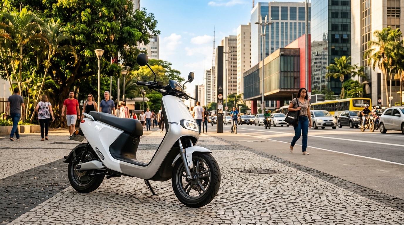 Scooter Elétrica no Brasil 2026: Guia de Compra, Autonomia Real e o que a CNH Exige 2 Scooter urbana elétrica em São Paulo