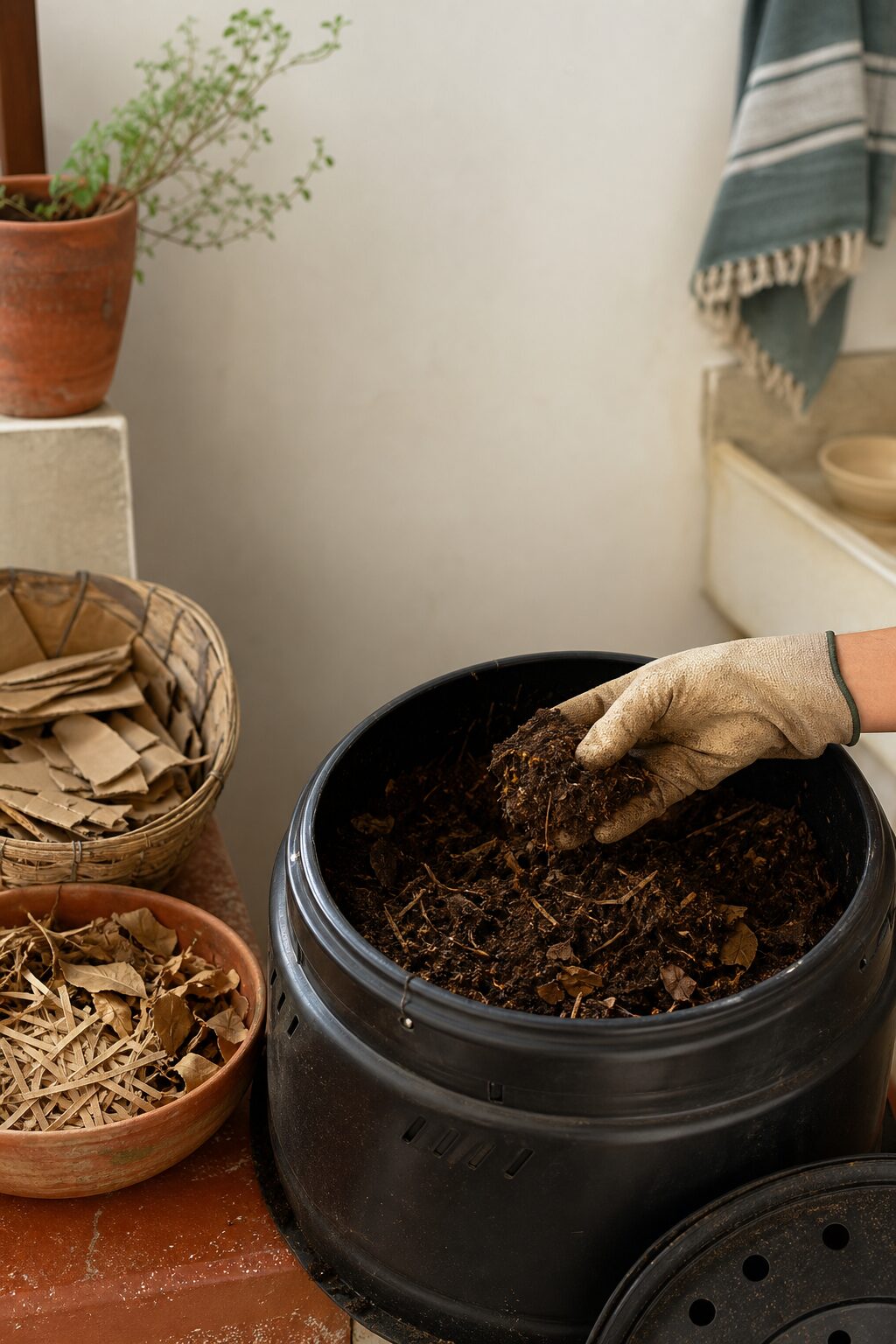 Como Evitar Cheiro Ruim na Compostagem Doméstica 4 Composteira doméstica: diagnóstico visual de cheiro, umidade e aeração