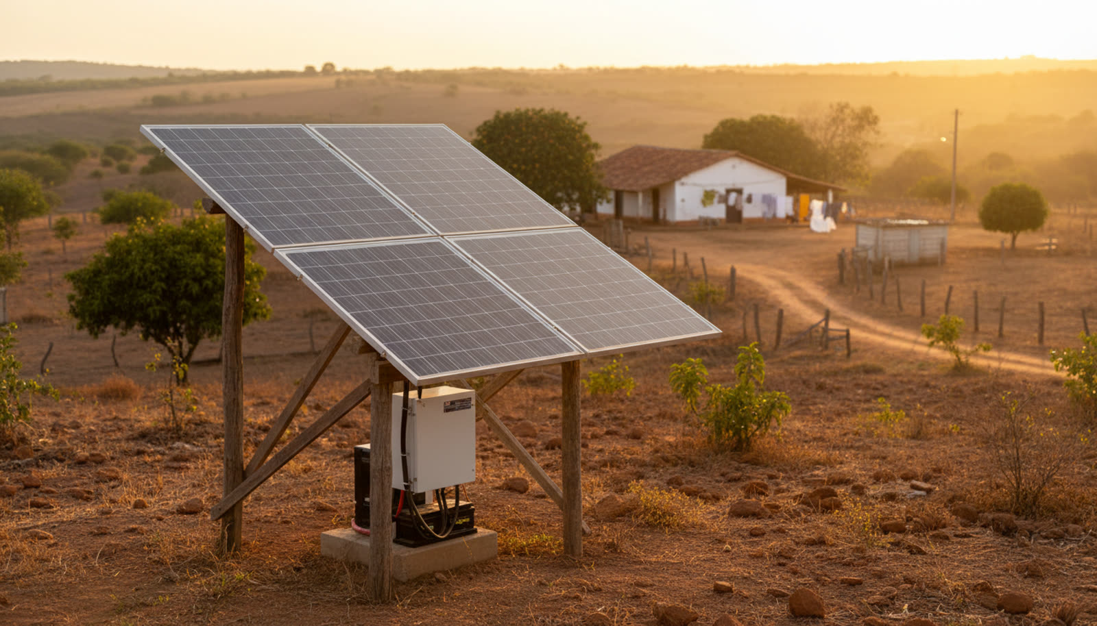 Painel Solar para Sítio sem Rede Elétrica: Sistema Off-grid em 2026 3 Foto: Painel solar para sítio sem rede elétrica: sistema off-grid em 2026