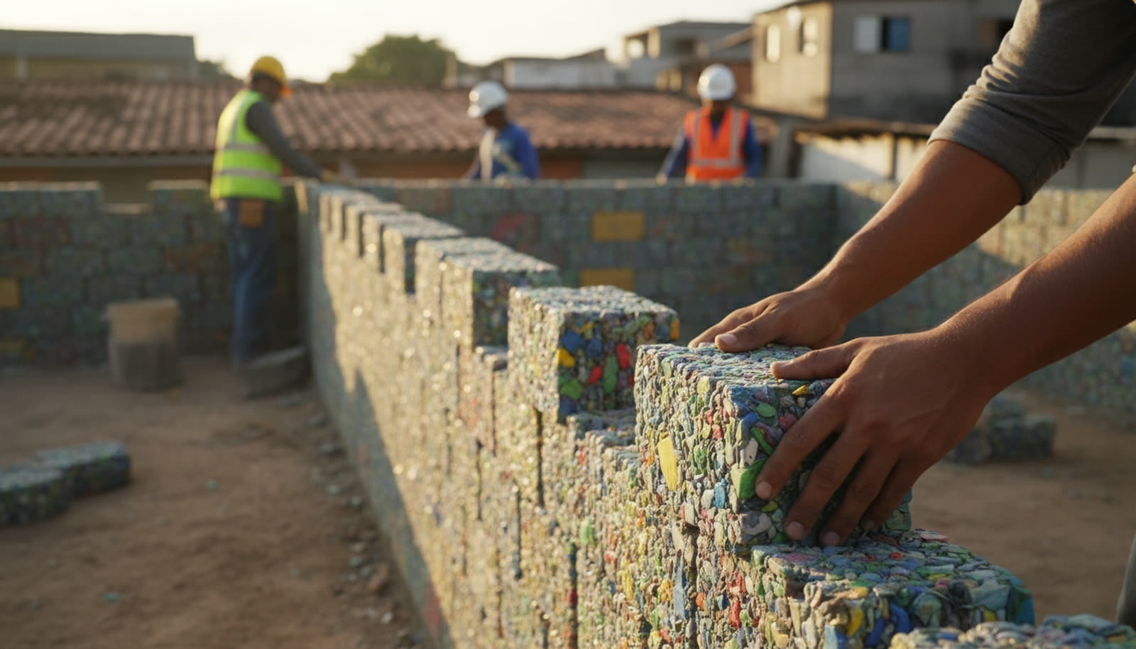 Tijolos de Plástico na Construção: Casas Rápidas Sem Argamassa 3 Foto: Refresh: Tijolos De Plastico Reciclado Na Construcao