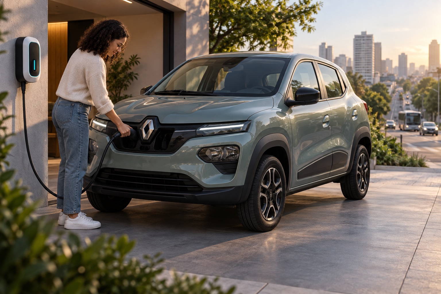 Renault Kwid E-Tech: como avaliar o elétrico compacto na rotina 3 Visual editorial: rotina de recarga e deslocamento urbano